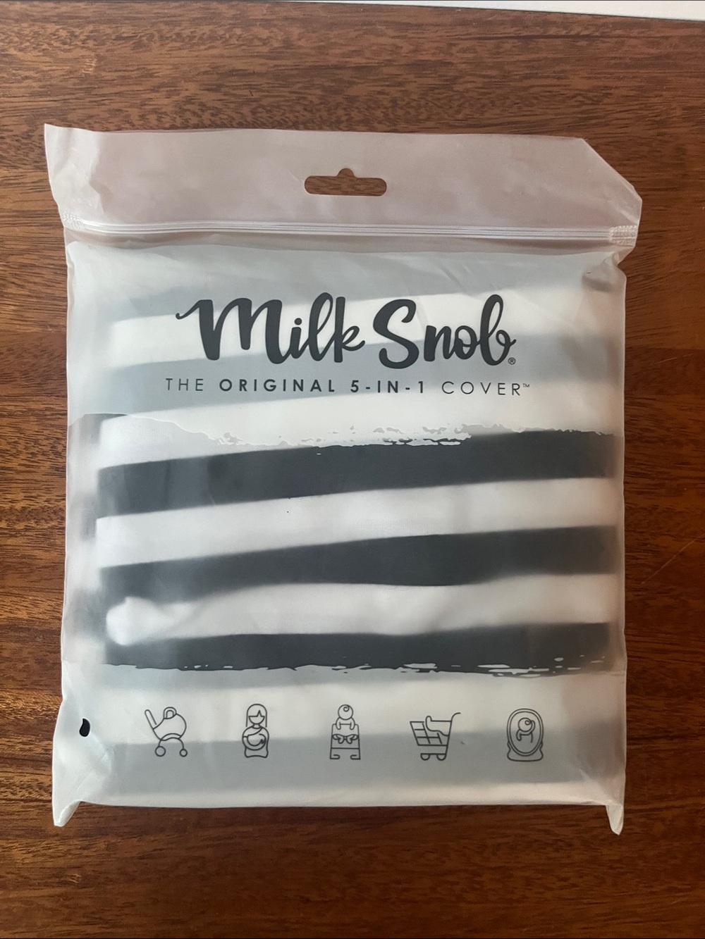 Milk Snob Black & White Striped 5-in-1 Cover